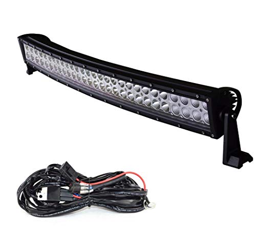 32 "Barra de luz 180 W 6000 K Blanco frío Beam con Kit de cableado curvado LED barra de luz 180 W LED para techo de coche accesorio de luz