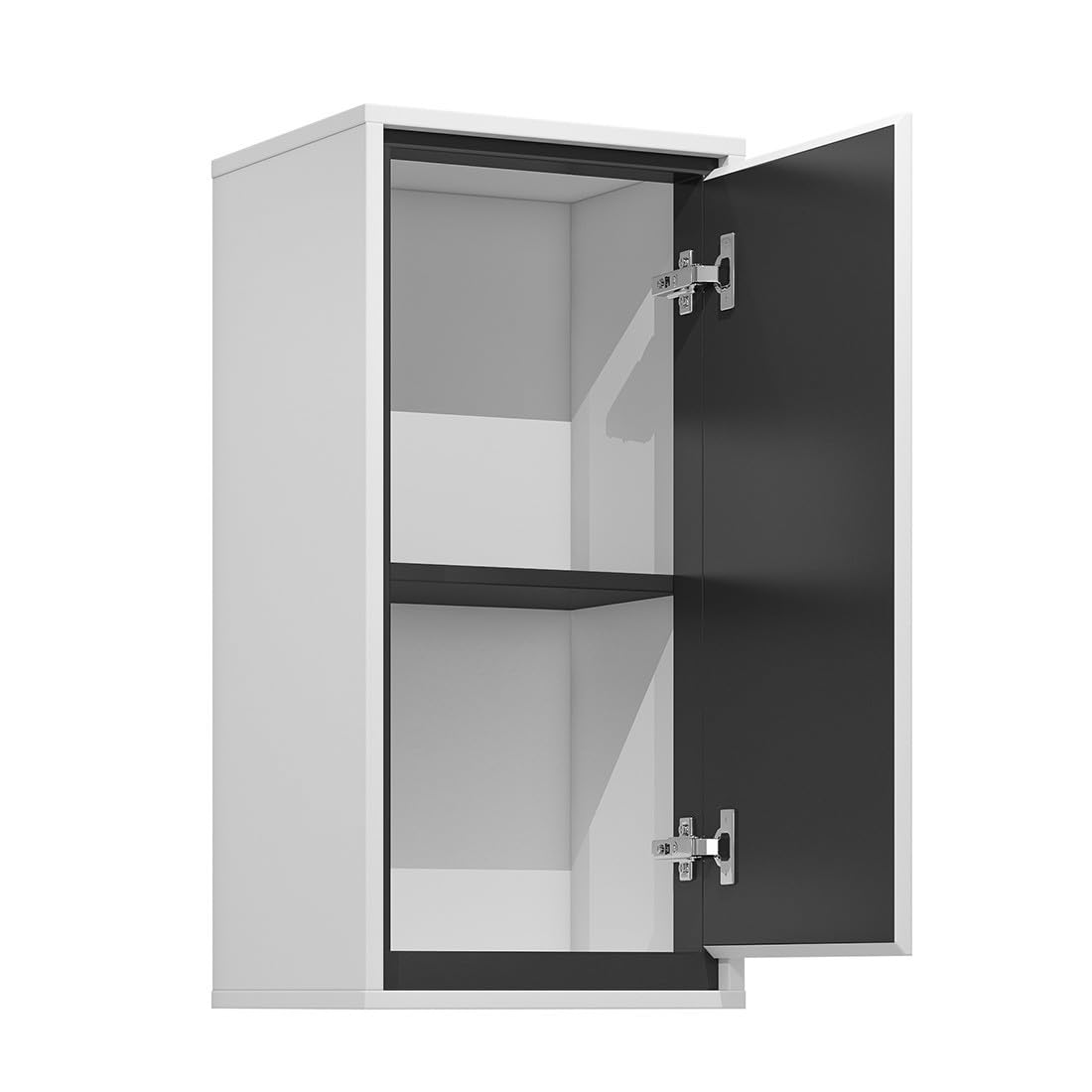 Mueble Colgante de baño colección Gobi en Colores Blanco y Negro.