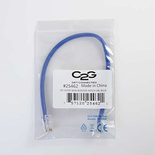 Image of C2G 24348 Cat5e Cables - Non-Booted Unshielded Ethernet Network Patch Cable Multipack (25 Pack) Blue (3 Feet, 0.91 Meters)