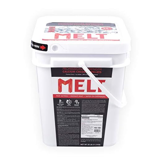 Snow Joe AZ-25-CCP-BKT Melt-2-Go 94% Pure Calcium Chloride Pellet Ice Melter, 25-lb Flip-Top Bucket W/Scooper