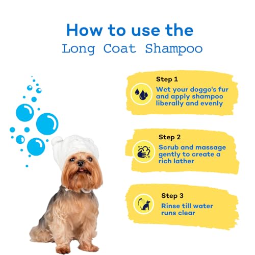 Image of Long Coat Dog Shampoo and Conditioner | 50 Ml | Detangling, Coat Shine with Conditioner, Restores Shine | All Natural, Made Safe