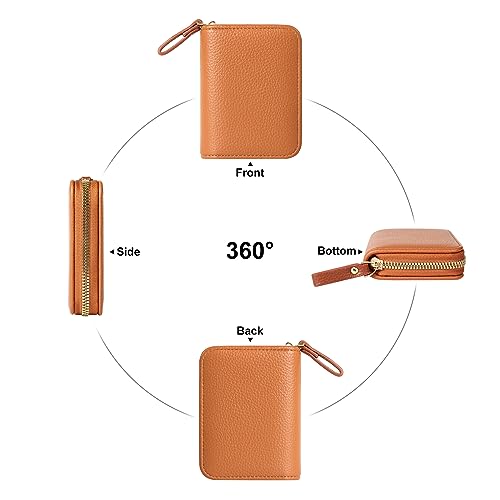 Image of Credit Card Wallet, RFID Card Case Wallet, Zipper Card Cases Holder for Men Women, RFID Blocking, KeyChain Wallet, Compact Size Card Organizer Case for Women