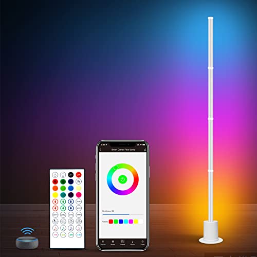 PANAMALAR Smart LED Corner Lamp, WiFi Corner Floor Lamp with RGB 16