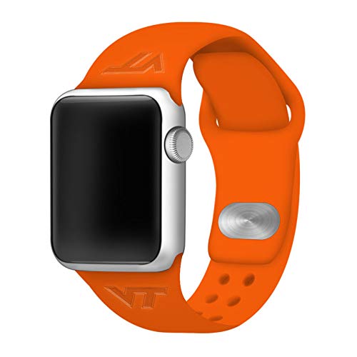 AFFINITY BANDS Virginia Tech Hokies Debossed Silicone Watch Band Compatible with Apple Watch - 42mm/44mm Orange