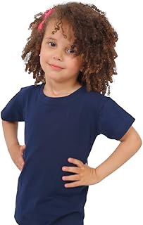 تيشرت بأكمام قصيرة للبنات، متعدد الألوان من قماش قطن فاخر، مقاس من 3-14 سنة من كوتون زون