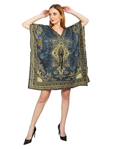 Tengru Short Kaftan Beach Cover ups Dresses for Women Ladies Dashiki African Caftan Loungewear Free Size