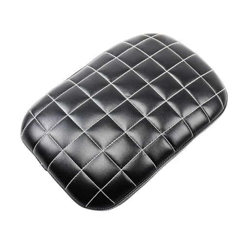 Coussin de siège passager moto à ventouses en cuir noir pour XL 883 1200