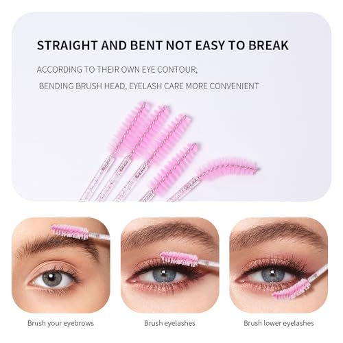 ANNAFRIS 300pcs Eyelash Extension Supplies Kit Lash Spoolies Brushes Micro Brush Mascara Wand Lip Brushes(Brush Kit-B) - Image 3