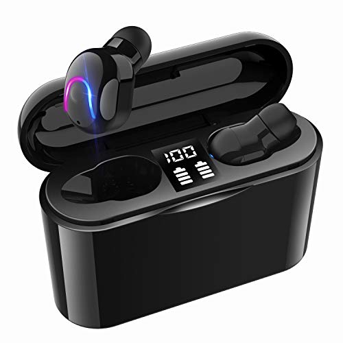 Wireless Earbuds,Aznze Bluetooth Sport 5.0 Earbuds with Charging Case LED Battery Display 10H