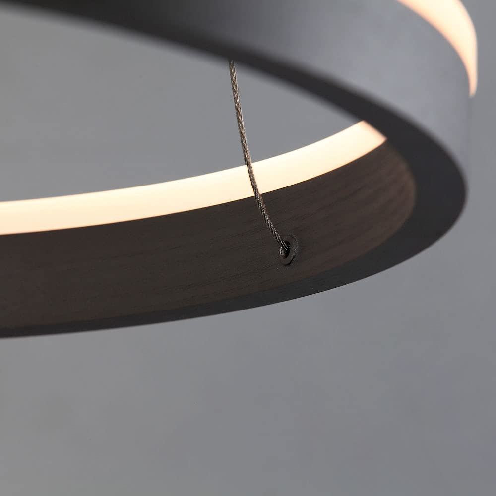 s.luce LED Ring Pendelleuchte rund Direkt oder Indirekt Hängelampe Wohnzimmerleuchte, Farbe:Weiß, Größe:Ø 40cm