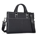 Business Briefcase Fashion Men's Cross Section Shoulder Crossbody Business Bag Laptop Handheld Computer Bag