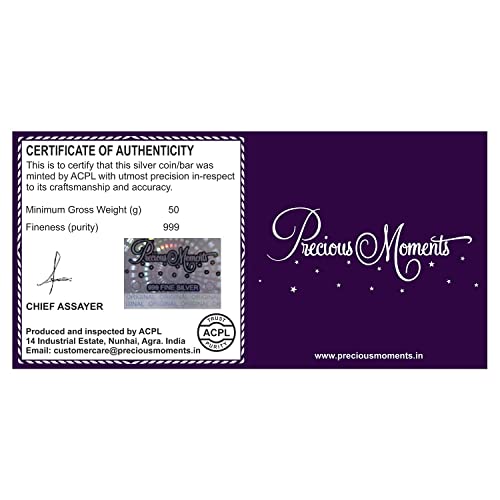 Image of ACPL Precious Moments Maa Laxmi and Ganesh Ji 999 Pure Silver Coin