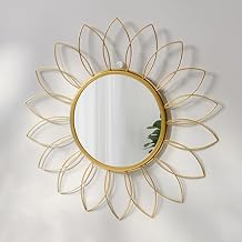 LTSRLL Sunburst Mirror for Wall Decor, Metal Sun Art Decorative Vanity Mirror Gifts for Women & Moms40.5cm/15.9in