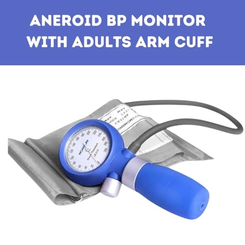 Image of Dr. Care Shock Proof Aneroid blood Pressure Monitor with arm cuff for Doctors, Students and Nurses Large