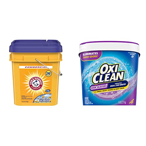 Arm & Hammer Powder Laundry Detergent, 18lb Pail + OxiClean Odor Blasters Versatile Odor and Stain Remover Powder, 5 lb - image 1
