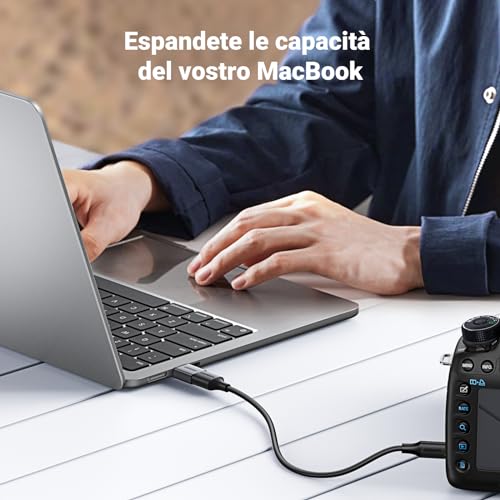 UGREEN Adattatore USB a Tipo C 3.0 2 Pezzi OTG Maschio a Femmina Compatibile con iPhone 17 Pro Max Air MacBook Air iPad Redmi Galaxy S24 S23 Note 20 (Nero) - Immagine 5