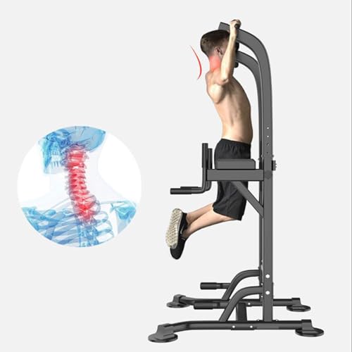 Adjustable Dip Power Tower Station Pull Up Bar for Home Gym Strength Training,Squat Rack Multi-Function Power Cage Workout Equipment, 330LBS - Image 4