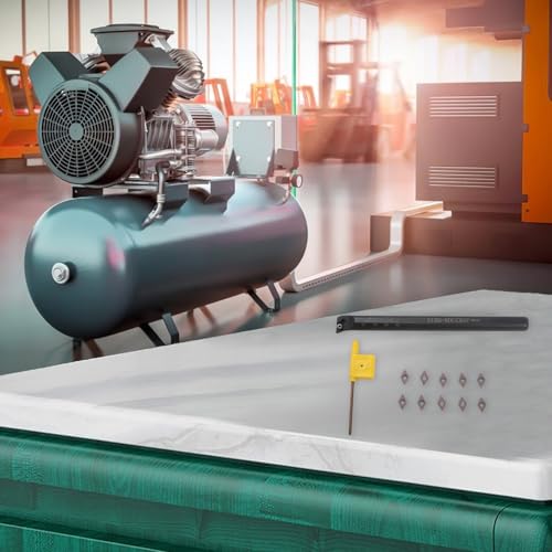 Auratrove S12M-SDUCR07 12mm Lathe Boring Bar Turning Tool Holder with DCMT0702 Carbide Inserts, T8 Wrench Included