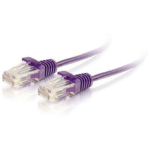 C2G/Cables to Go 01184 Cat6 Snagless Unshielded (UTP) Slim Ethernet Network Patch Cable, Purple (10 Feet)