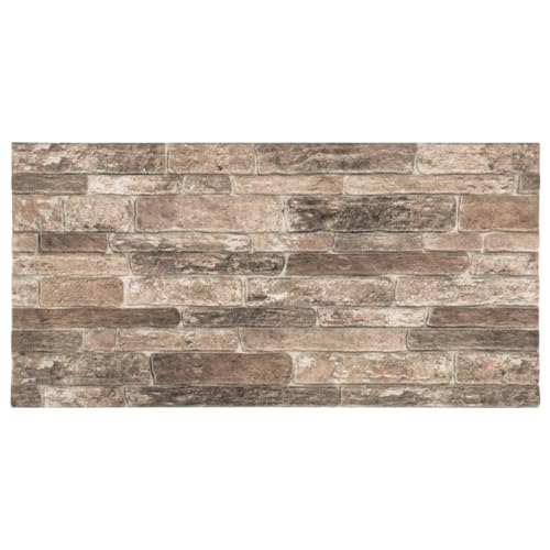 vidaXL Multi-Color Brick Design 3D Wall Panels - 10 Pieces Durable and Decorative EPS Material - Shockproof, Waterproof, Stain-Resistant, Shape-retaining Wall Cover with Thermal Insulation
