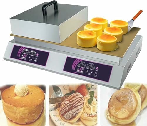 Commercial Non-Stick Pancake Maker Machine, Electric Muffin Maker - Stainless Steel Kitchen Appliance for Home, Restaurant, Bakery, Snack Bar, Perfect for Souffles and Breakfast Delights