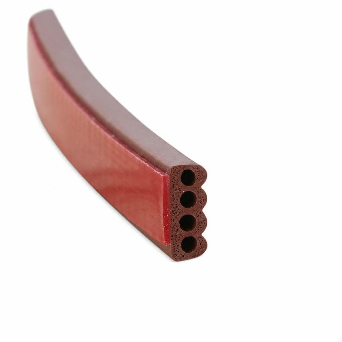 Tbskuy 9X4.0mm Brown New 6M Silicone Rubber Weather Strip I/E/D Type Seal Strip For Doors Self Adhesive Anti Collision Soundproof Waterproof-6M