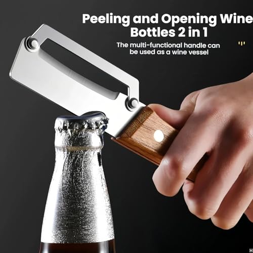 Zero Snag Wooden Peeler, Multifunctional Vegetable Peeler, Zero Snag Wooden Kitchen Tool, Kitchen Peeler with Non-Slip Handle, Bottle Opener, for Fruits, Sugar Cane, Pumpkin (2) - Image 5