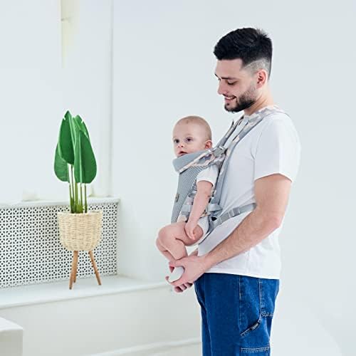 Baby Carrier Sling, IULONEE Newborn Carrier Slings Infantino Baby Carrier Breathable Infant Wrap Carriers for 3-36Months Toddler Fabric Carrier Grey
