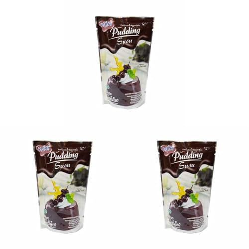 Nutrijell Chocolate Flavour Milk Jelly Powder Pudding 145 g (Pack of 3)