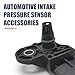 Sephile 1 PC Automotive Intake Air Pressure Temperature Sensor, Engine Manifold Absolute Pressure Sensor, Engine Accessories, Compatible with Honda Civic Polaris Chevrolet (Black)