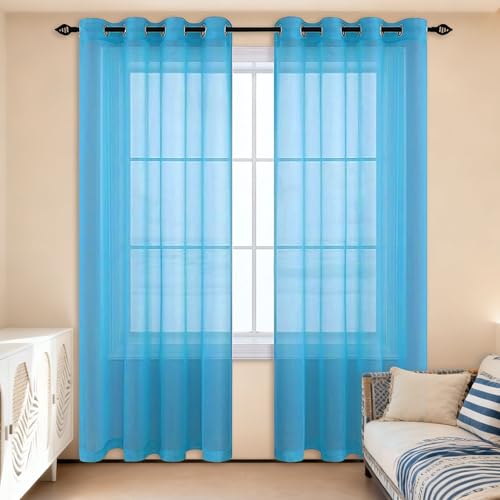 Rideaux transparents oeillets pour masquer un placard avec élégance - 2