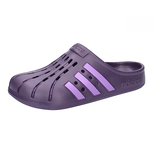 adidas Unisex Adilette Clogs, violet fusion / shadow violet, 40.5 EU