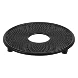 Design compact et multifonction : Sa forme ronde et dimensionnée pour optimiser l'espace s'adapte aussi bien comme dessous-de-plat pour table, support pour tasses de cuisine, que porte-casserole pour camping, limitant l'encombrement tout en restant pratique