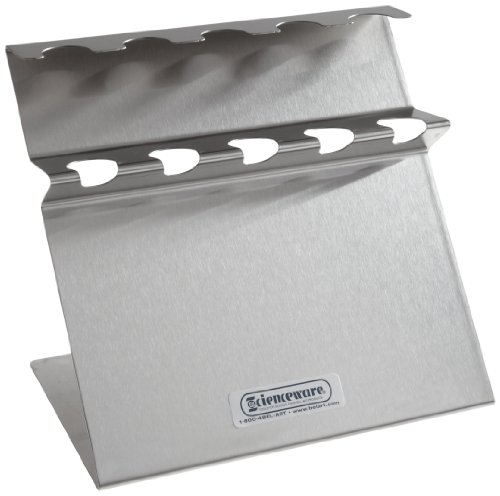 SP Bel-Art Pipettor Stand; 5 Places, 9 x 5¾ x 7¾ in., Stainless Steel (H18962-0006) Made in USA