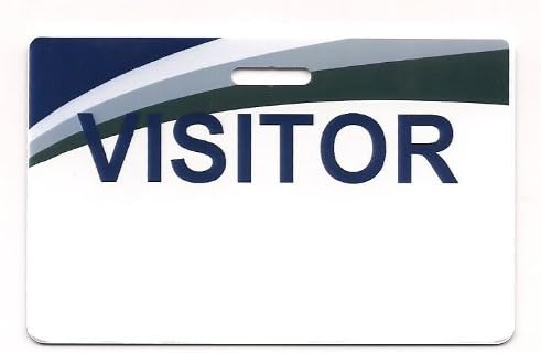 Providence Engraving 25 Reusable Customizable Visitor Badges - Set of 25 Dry Erase Rewritable Custom Office Visitor Badges with Hole Punch for Lanyards or Snap Straps