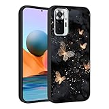 Saqmkil Handyhülle für Xiaomi Redmi Note 10 Pro 4G Hülle, Schmetterling Muster Aesthetic Mädchen Frauen Hülle, Weich Silikon Dünn TPU Bumper Stoßfeste Schutzhülle für Redmi Note 10 Pro 6,67