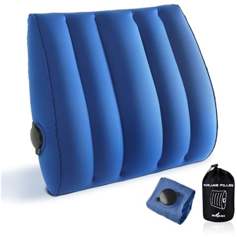 Inflatable Lumbar Pillow for Travel and Office Cover