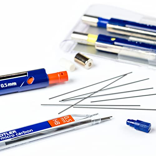 STAEDTLER 46133 Mine Graphite Mars Micro 0.5mm Hb Carbon Papier Standard Dessin Tous Porte-mines Étui Lot de 12 Assorties