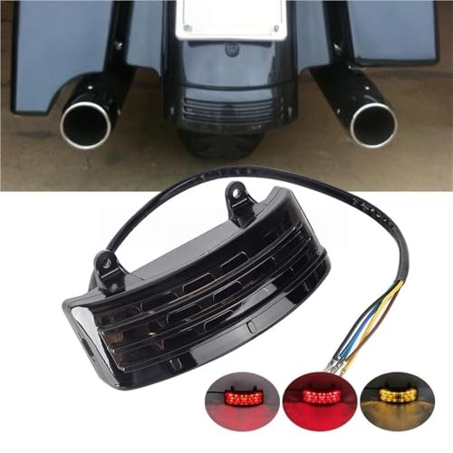 Luz de freno trasera de tres barras ahumada para Harley Touring Street Glide FLHX FLTRX 2