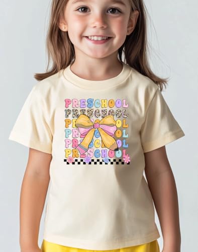Image of Kids Toddler Boys Girls Back to School Shirt First Day of Preschool T-Shirt Short Sleeve Top