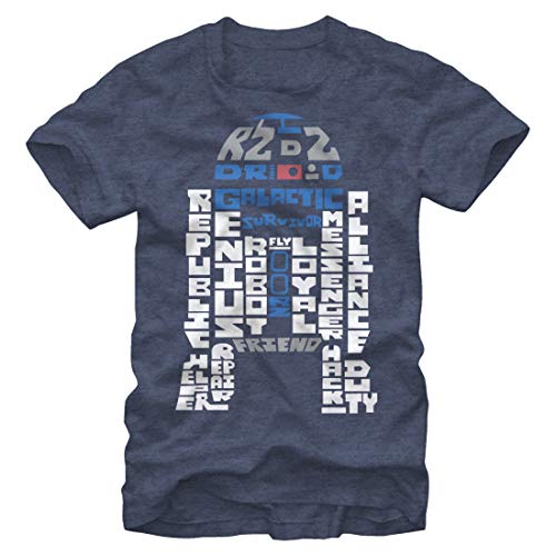 Men's Star Wars R2-D2 Droid Genius T-Shirt - Navy Blue Heather - Small