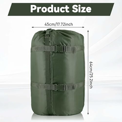 Nysivy 35L Compression Sack for Sleeping Bag, 400T 20D Nylon Waterproof & Tear-Resistant Stuff Sack, Ultralight Portable Storage Bag for Camping, Hiking, Backpacking, Outdoor Travel - Thumbnail 2