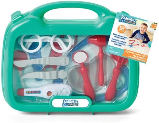 Miniatura 2 de Kidoozie My First Doctor's Kit - Juguete de juego de simulación de 12 piezas con estuche de transporte, juego educativo para niños pequeños a partir