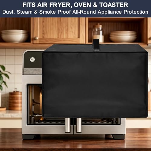 Image of Heavy Duty Air Fryer Toaster Oven Dust Cover for Ninja French Door Premier Air Fryer Oven FO101 20.3QT,16.93 inchDx14.57 inchWx12.99 inchH, 600D nylon w /12m Foil, Heat-Resistant Waterproof Oil-Proof
