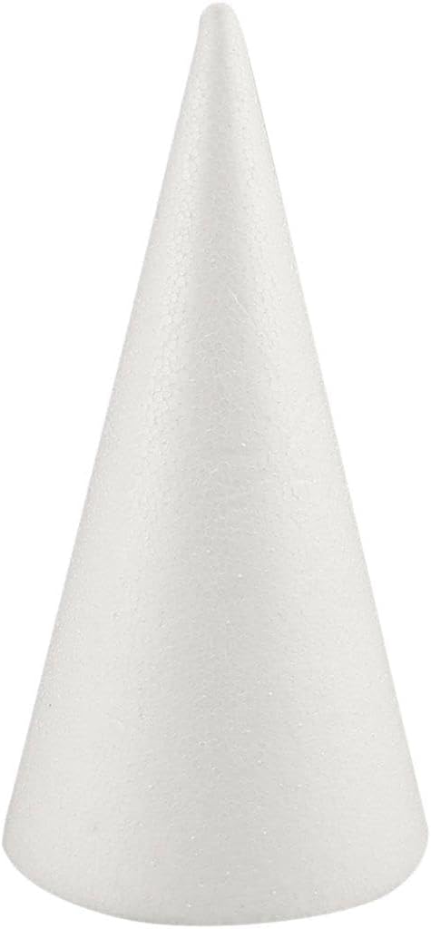 Creativ 54367 25 cm 1-Piece Polystyrene Cone, White, One size