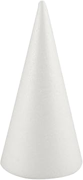 Creativ 54367 25 cm 1-Piece Polystyrene Cone, White, One size