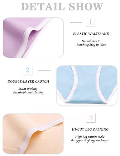 Pokarla Women's Underwear Tag Free Cotton Stretch Bikini Panty Briefs(X-Large) #TOP3