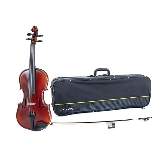 GEWA Conjunto de violín Ideale VL 2 para zurdos – 4/4 listo para tocar, arco de Carbono, cuerdas Larsen Aurora, estuche para violín