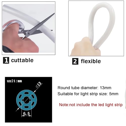 Tubo LED Neón Redondo 5M, Silicona Flexible IP65 miniatura 2