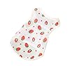 Dog Vest T-Shirt with Strawberry Print,Sleeveless Summer Top for Small Dogs,Size-Medium
